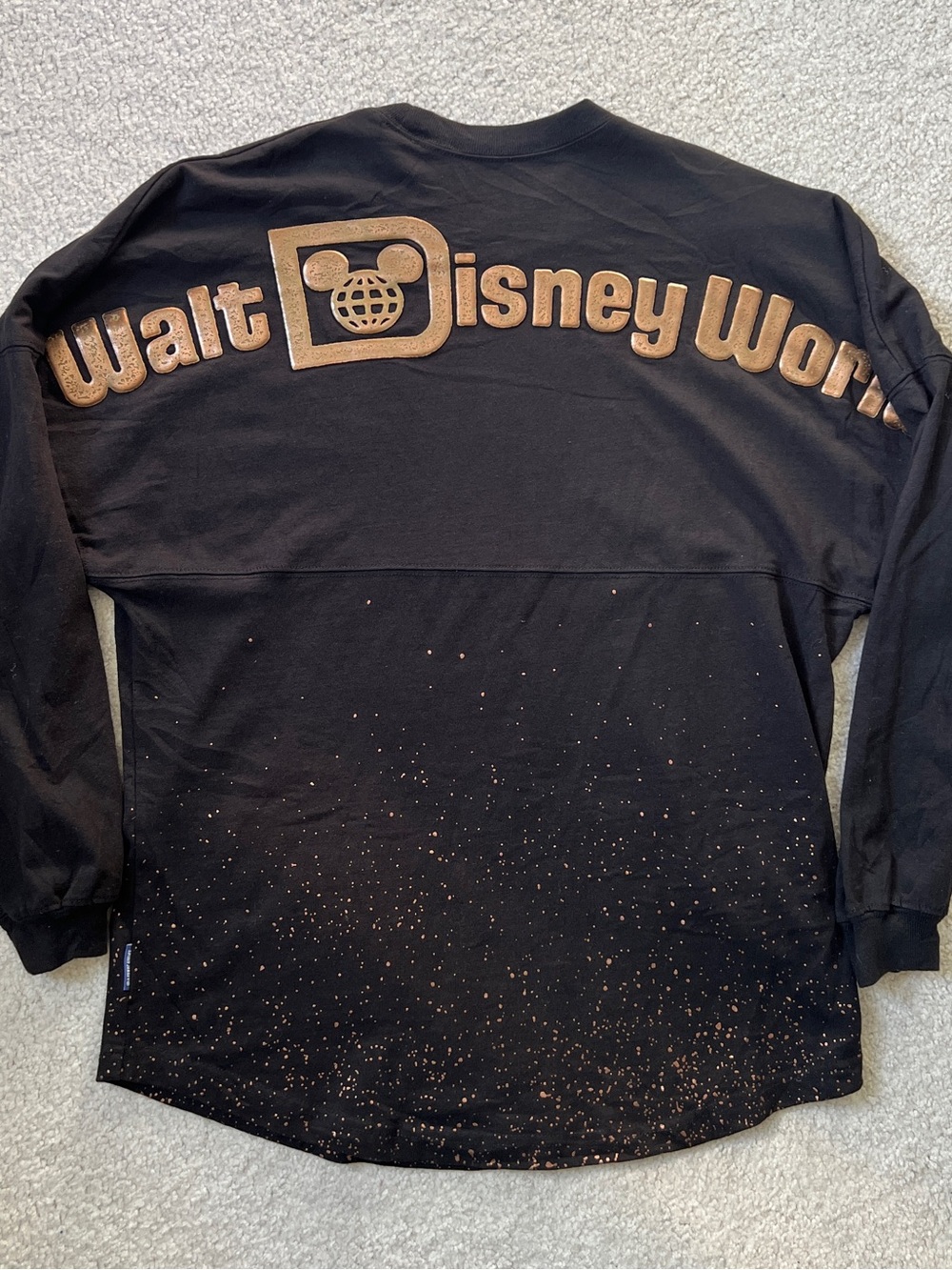 Walt Disney World Spirit Jersey Belle of the Ball Bronze Adilt Black Gold Size S